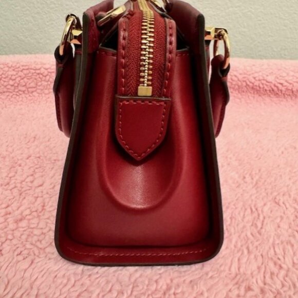 Michael Kors Hamilton Small Leather Satchel – Deep Red - Picture 4 of 12